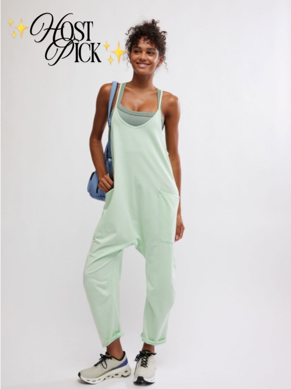 NWT Free People Movement Hot Shot Onesie in color Pistachio